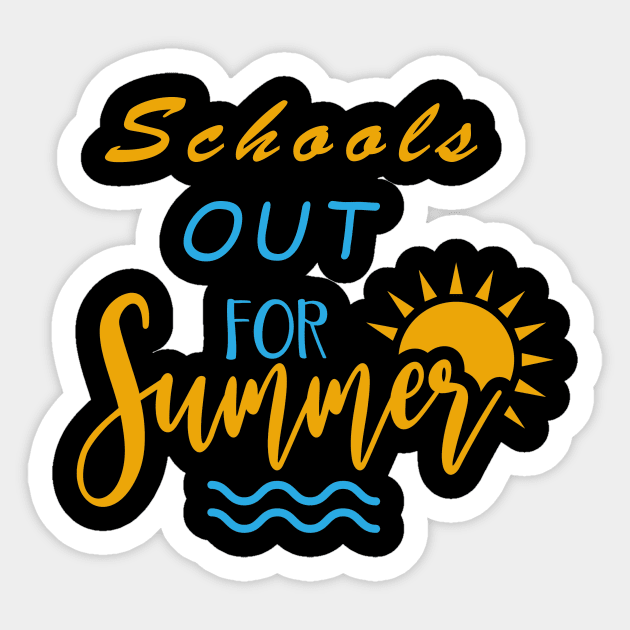 Schools Out For Summer Cute Last Day Of School Sticker by Picasso_design1995